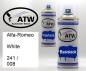 Preview: Alfa-Romeo, White, 241 / 008: 400ml Sprühdose + 400ml Klarlack - Set, von ATW Autoteile West.